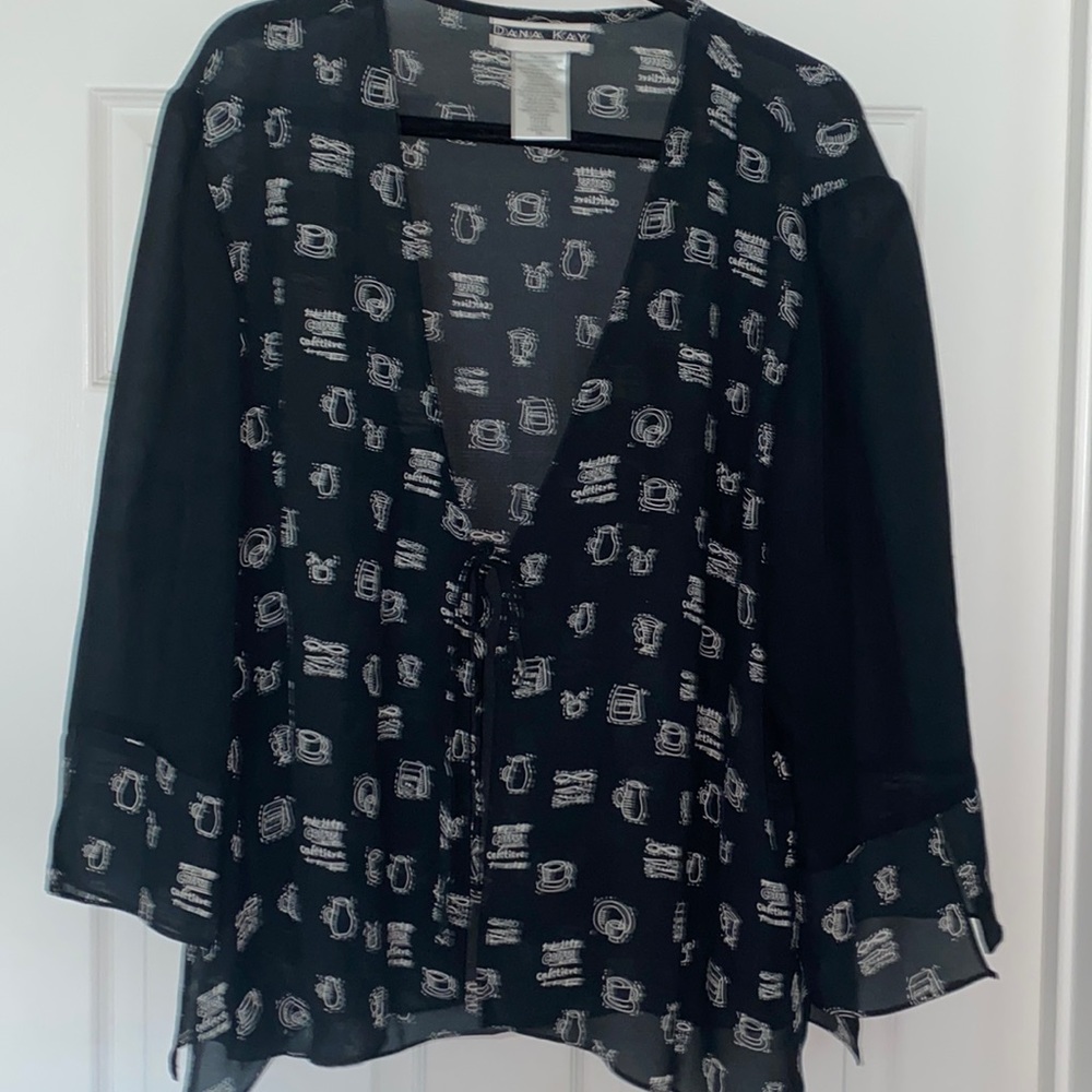 Black and white sheer jacket - Picture 1 of 5